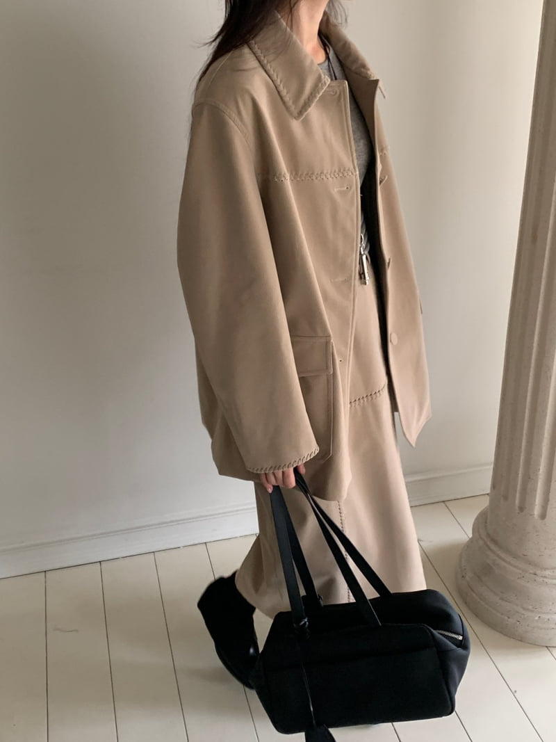 Logarden - Korean Women Fashion - #womensfashion - Braided Suede Jacket - 3