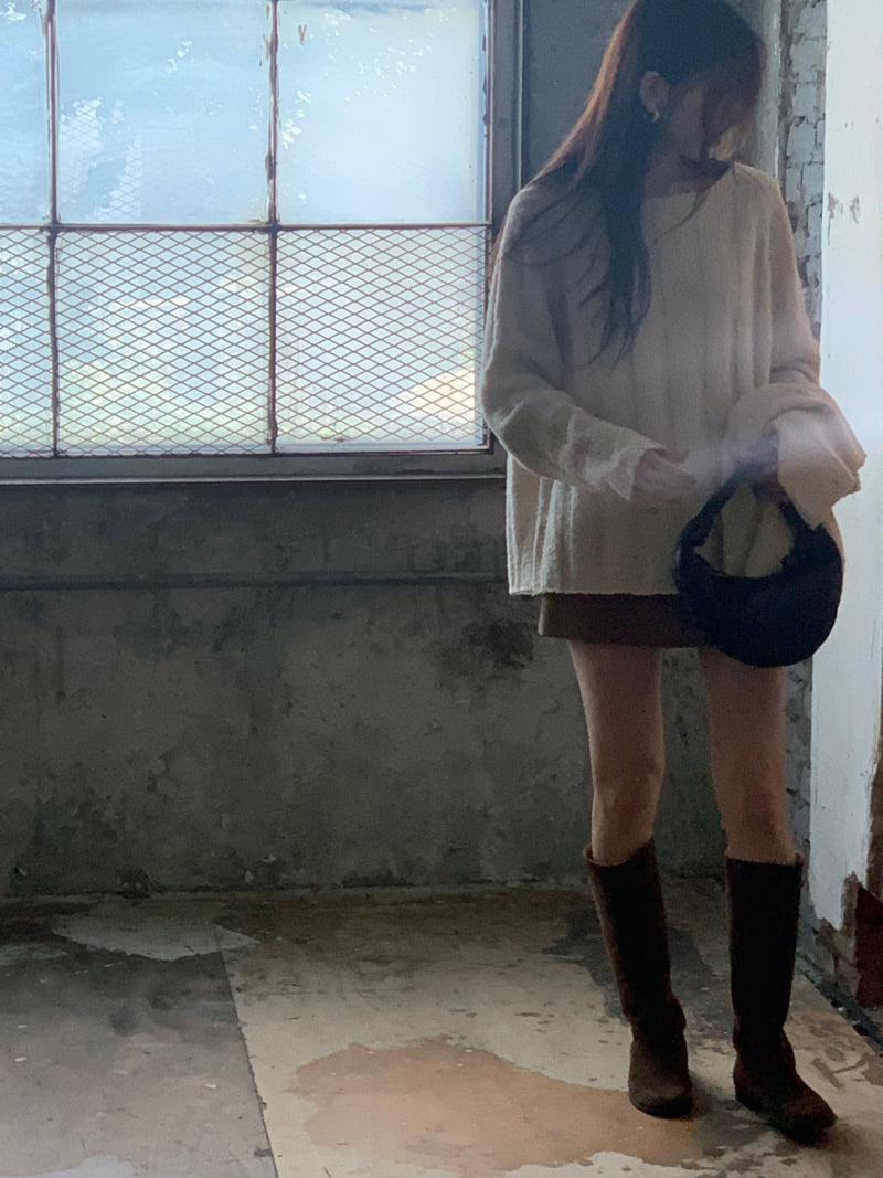 Logarden - Korean Women Fashion - #womensfashion - Jenny Boat Neck Knit - 12