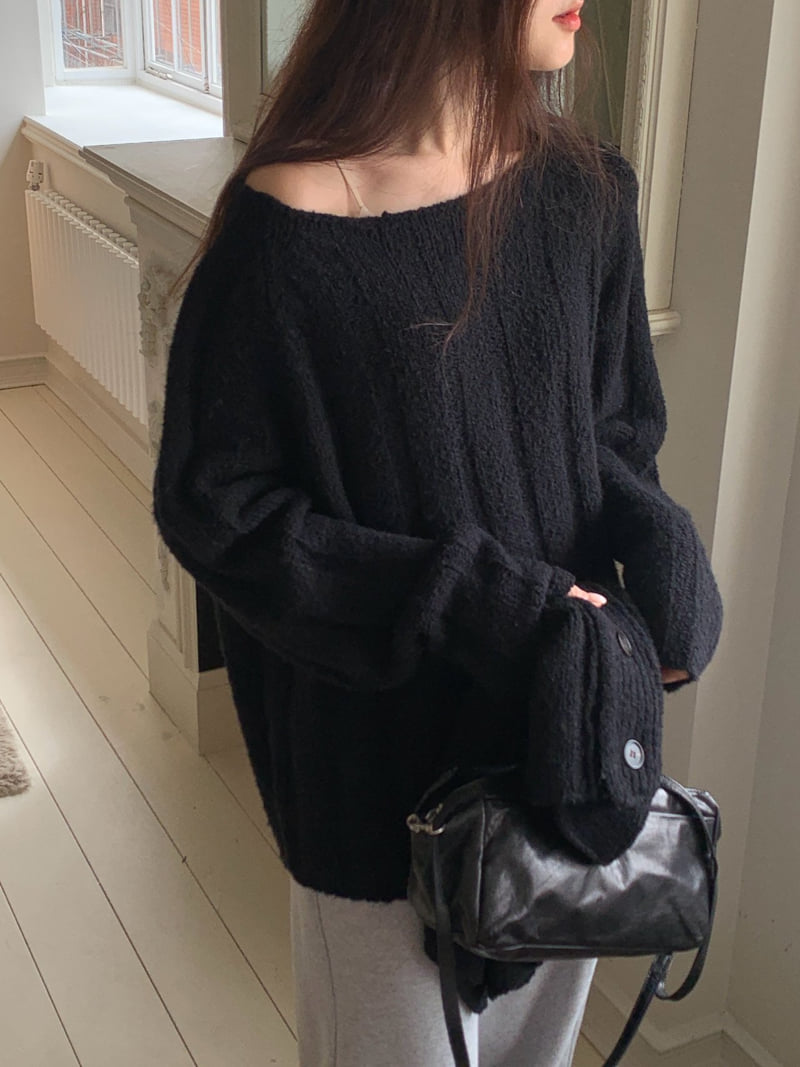 Logarden - Korean Women Fashion - #womensfashion - Jenny Boat Neck Knit - 8
