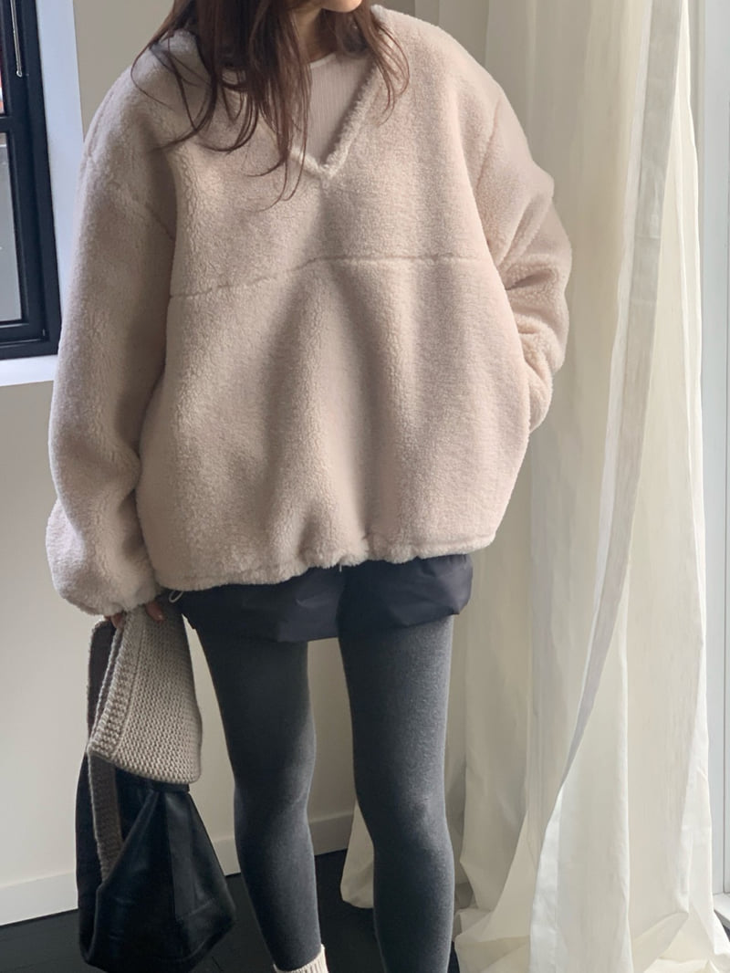 Logarden - Korean Women Fashion - #womensfashion - Fleece Sweatshirt - 10