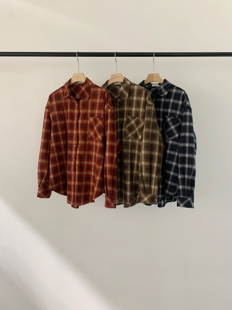 Logarden - Korean Women Fashion - #womensfashion - Henry Check Shirt
