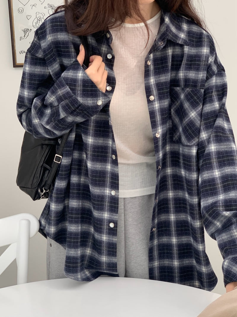 Logarden - Korean Women Fashion - #womensfashion - Henry Check Shirt - 9
