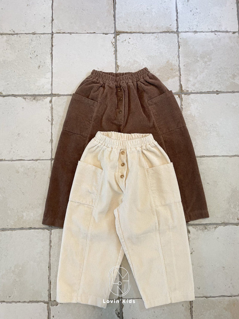Lovin - Korean Baby Fashion - #babyboutiqueclothing - Button Corduroy Pants - 11