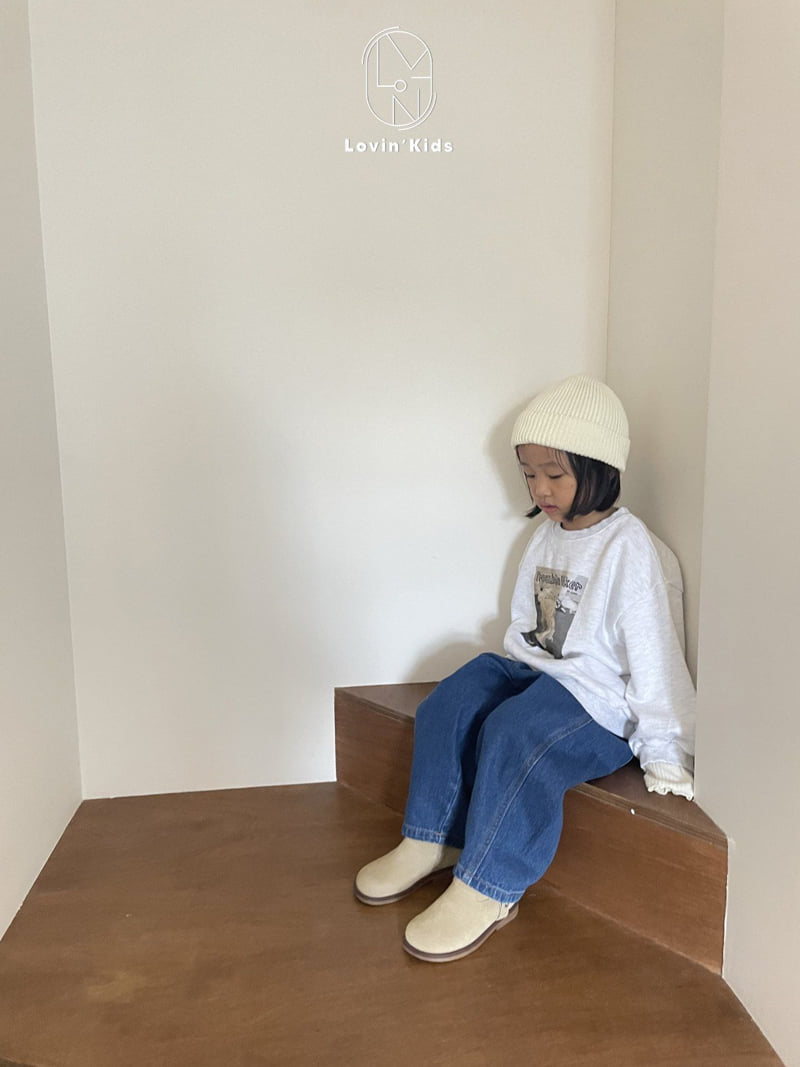 Lovin - Korean Baby Fashion - #babyfashion - Boyfit Brushed Denim Pants - 4
