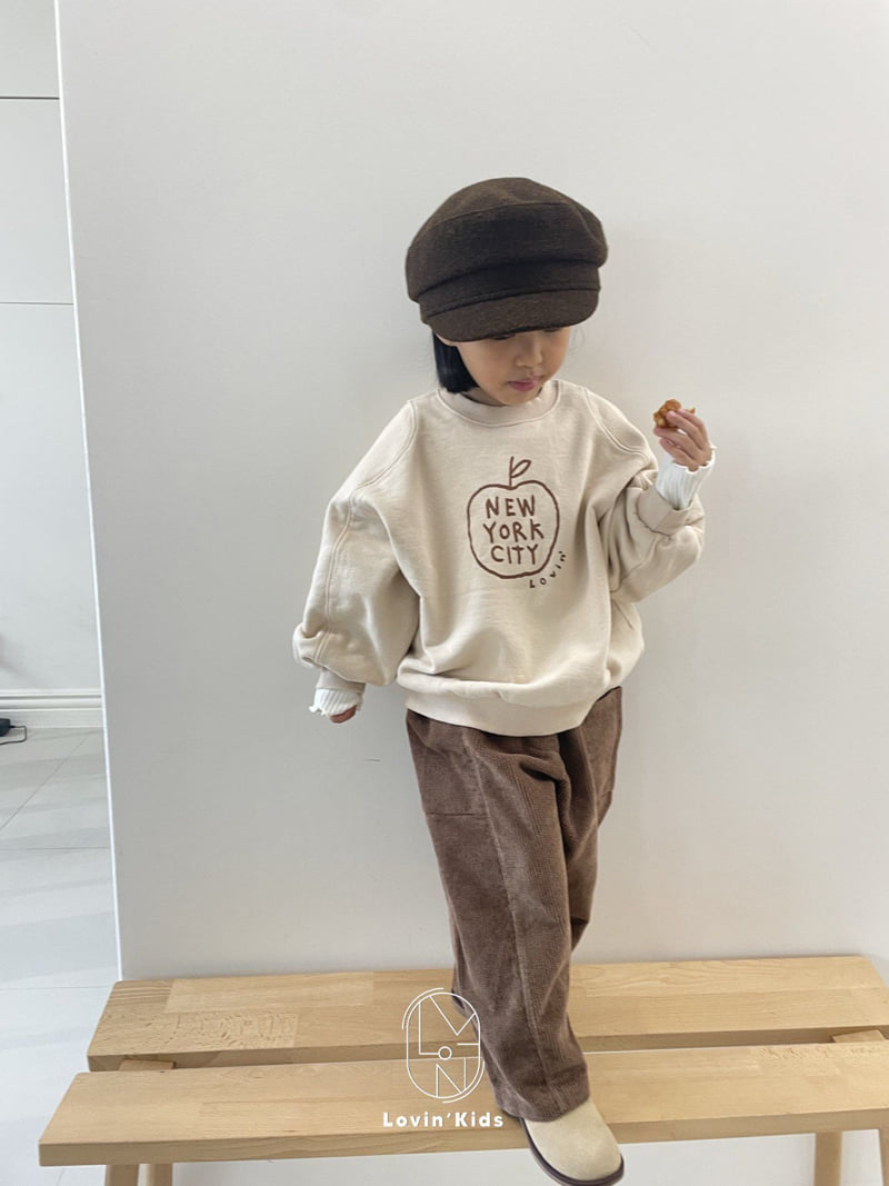 Lovin - Korean Baby Fashion - #babyoutfit - New York Apple Sweatshirt - 5