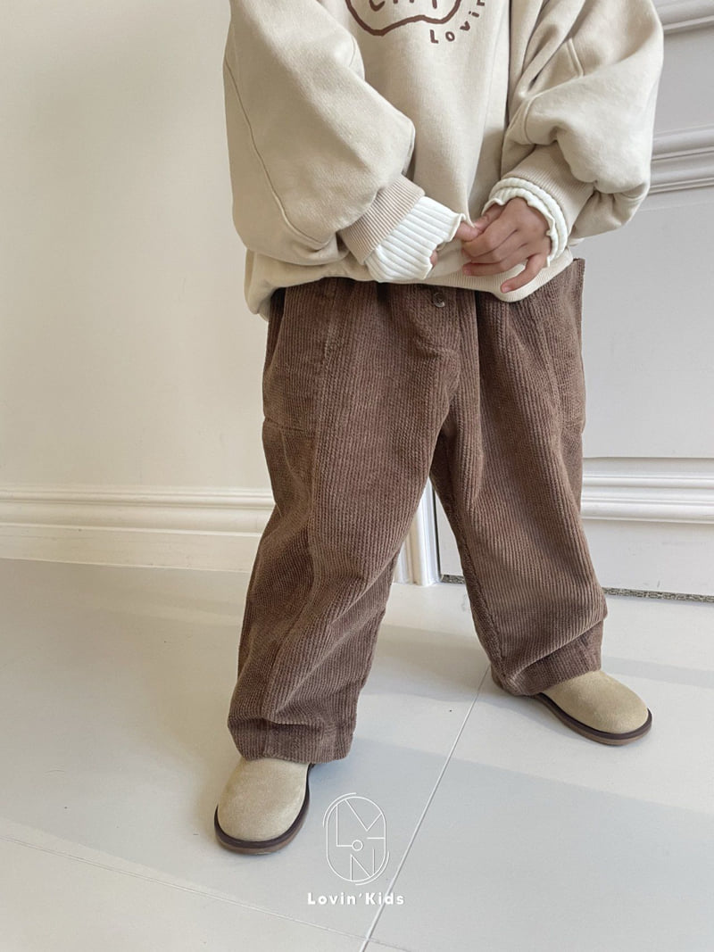 Lovin - Korean Baby Fashion - #onlinebabyboutique - Button Corduroy Pants - 7