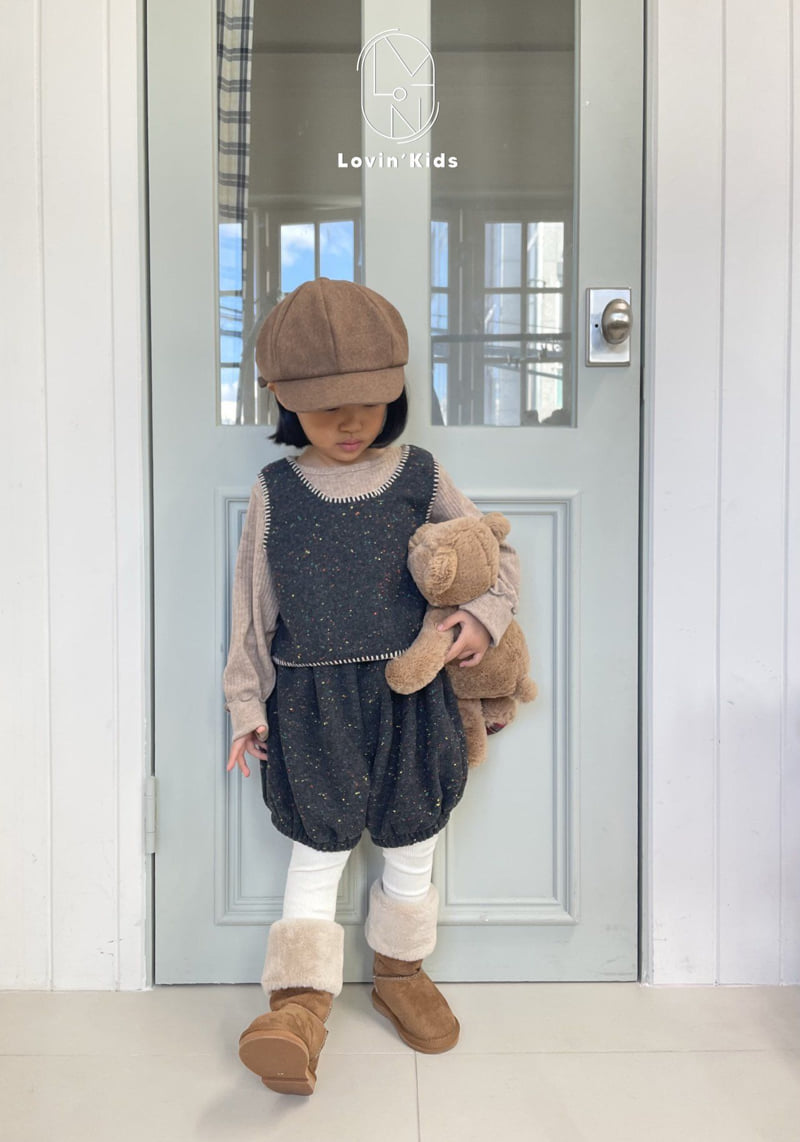 Lovin - Korean Baby Fashion - #onlinebabyshop - Tweed Balloon Pants - 5
