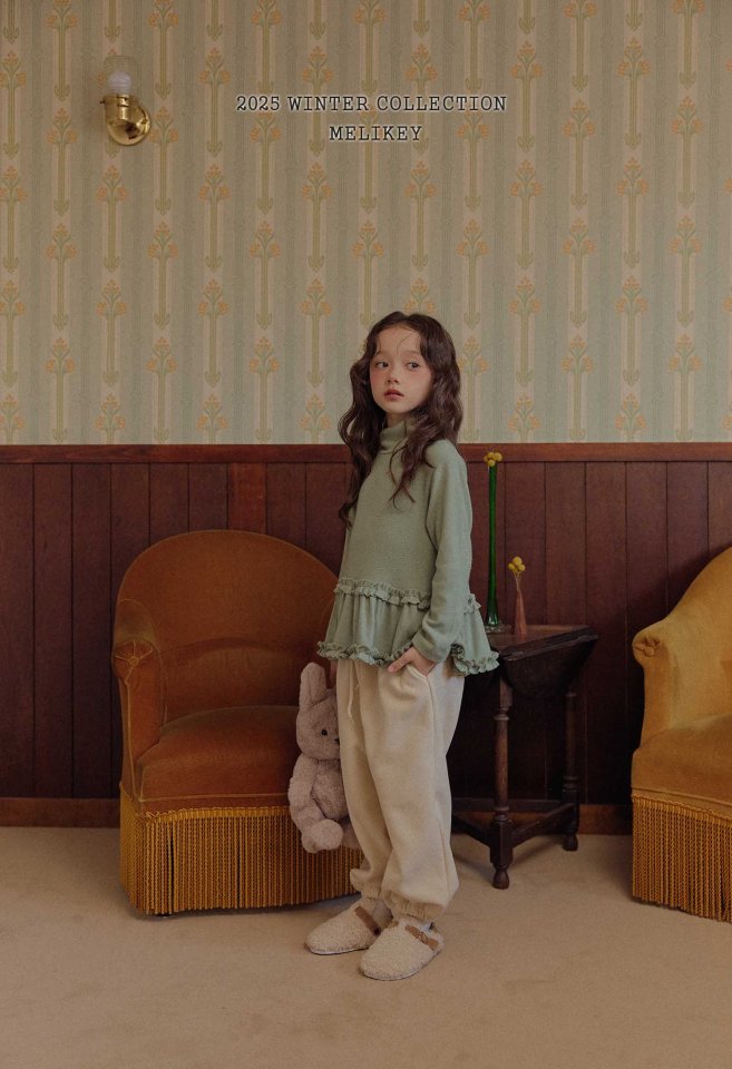 Melikey - Korean Children Fashion - #Kfashion4kids - Tutu Frill Turtleneck Tee - 6