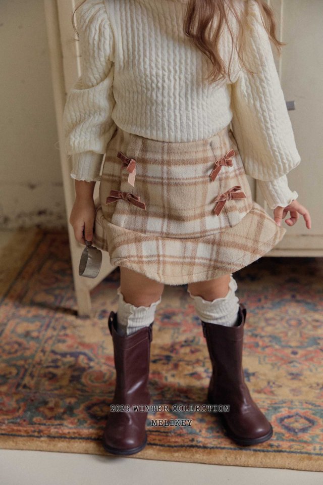 Melikey - Korean Children Fashion - #Kfashion4kids - Four Ribbon Frill Skirt - 3