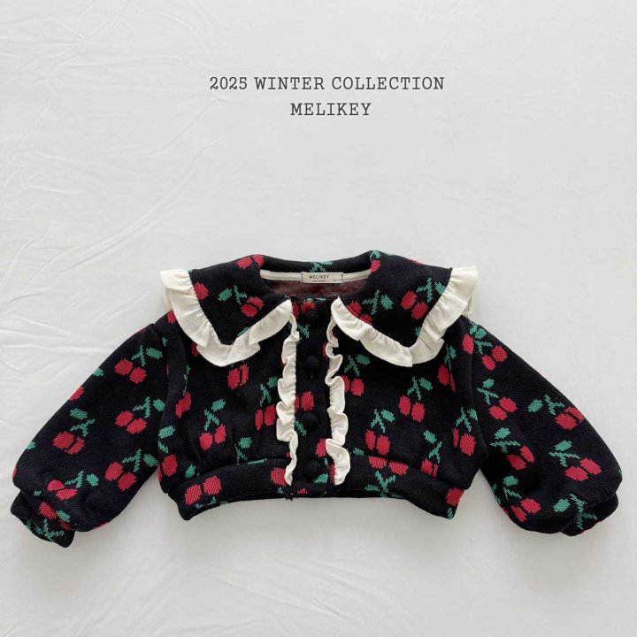 Melikey - Korean Children Fashion - #childofig - Cherry Frill Cardigan - 10