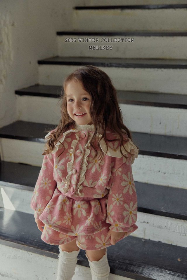 Melikey - Korean Children Fashion - #childofig - Big Flower Frill Cardigan - 8