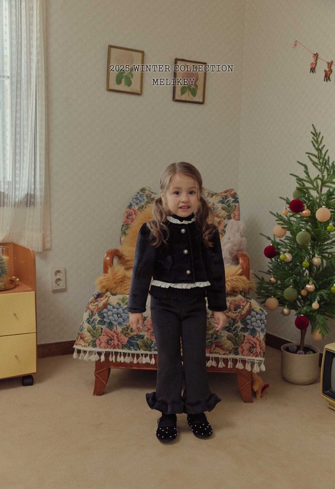 Melikey - Korean Children Fashion - #childrensboutique - Mink Rib Frill Bootcut Pants - 8