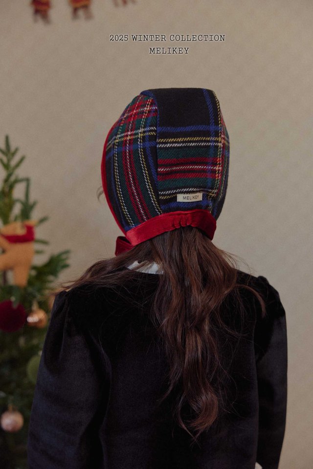 Melikey - Korean Children Fashion - #designkidswear - Chris Check Bonnet - 8
