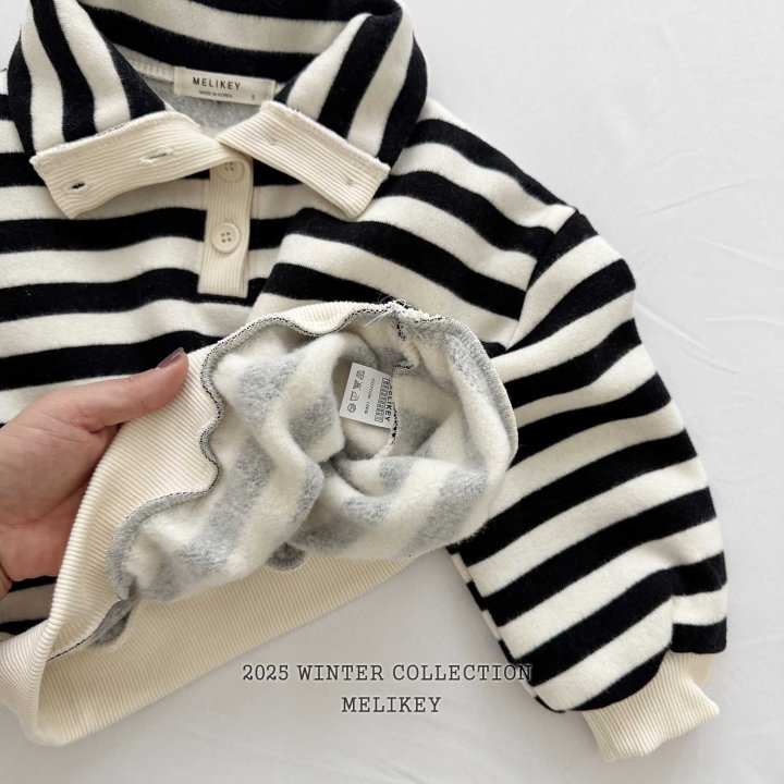 Melikey - Korean Children Fashion - #designkidswear - High Neck Button Sweatshirt - 11