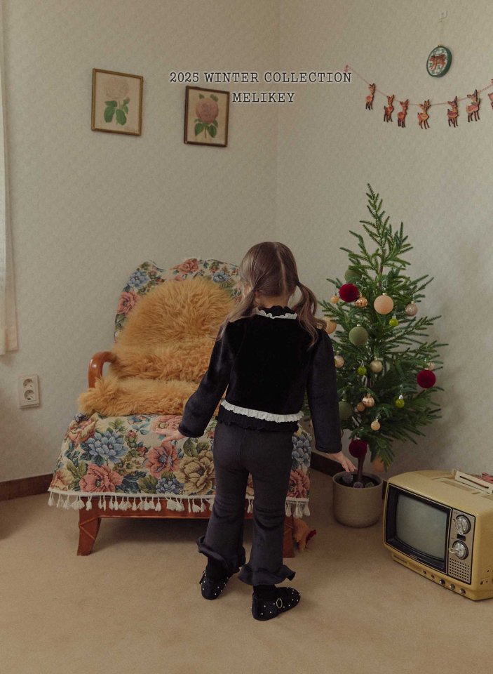 Melikey - Korean Children Fashion - #designkidswear - Mink Rib Frill Bootcut Pants - 9