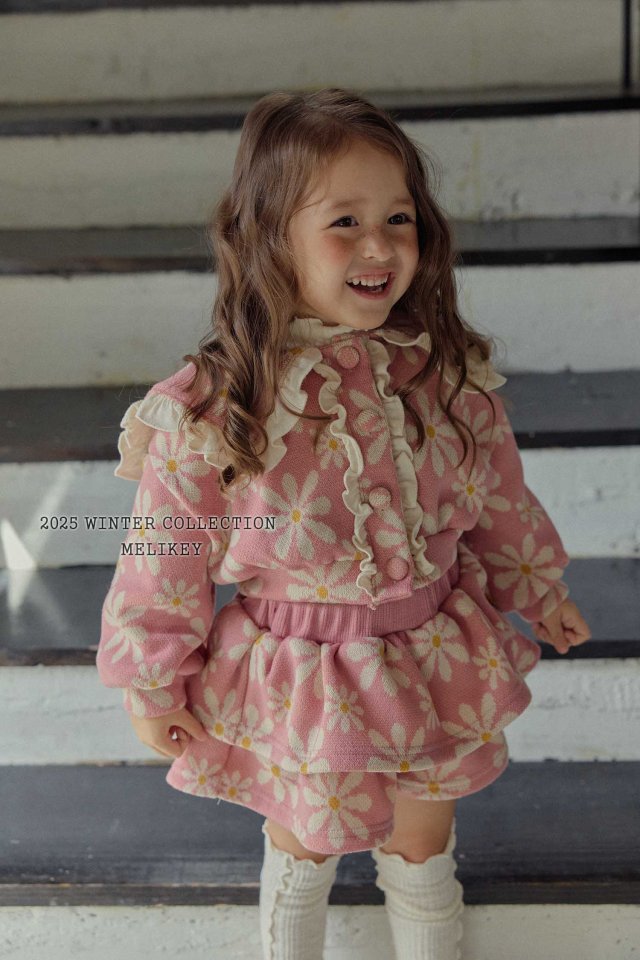 Melikey - Korean Children Fashion - #designkidswear - Big Flower Frill Cardigan - 10