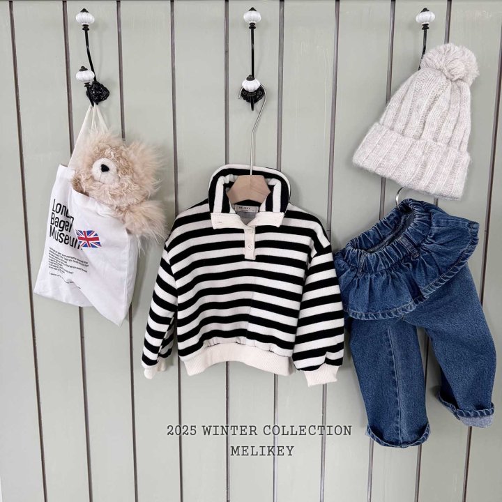 Melikey - Korean Children Fashion - #discoveringself - High Neck Button Sweatshirt - 12
