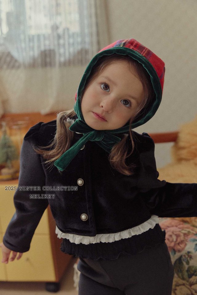 Melikey - Korean Children Fashion - #fashionkids - Chris Check Bonnet - 10