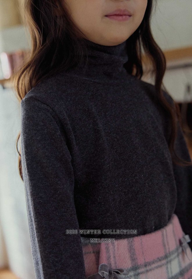 Melikey - Korean Children Fashion - #fashionkids - Snow Wool Turtleneck Tee - 7