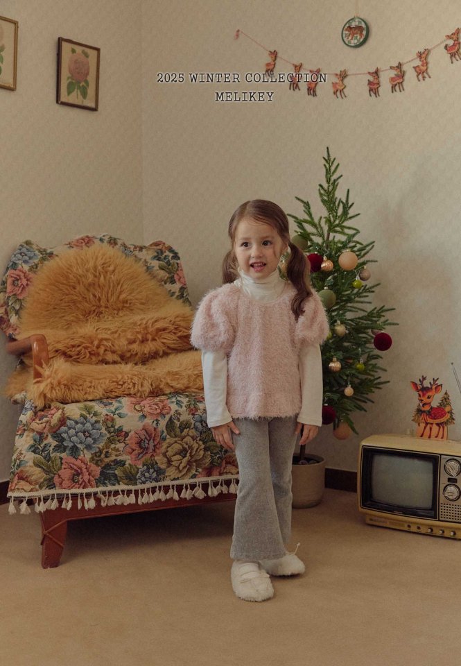Melikey - Korean Children Fashion - #fashionkids - Velour Bootcut Pants - 5