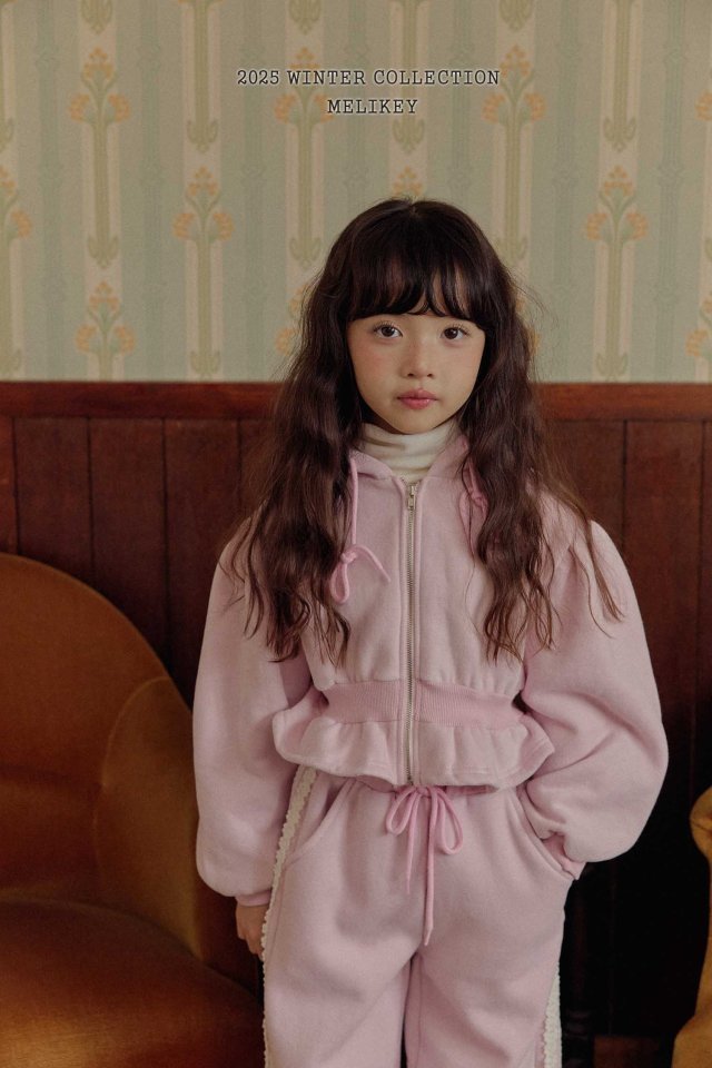 Melikey - Korean Children Fashion - #fashionkids - Short Frill Hood Zip-up - 8