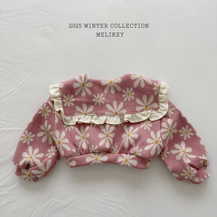 Melikey - Korean Children Fashion - #fashionkids - Big Flower Frill Cardigan - 12