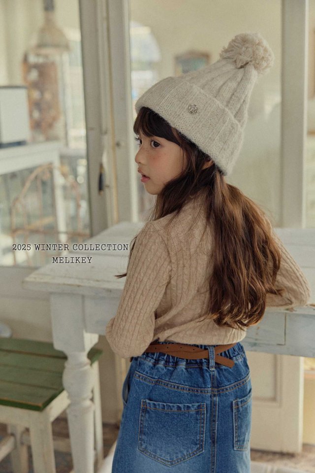 Melikey - Korean Children Fashion - #kidsshorts - Cable Knit Tee - 7