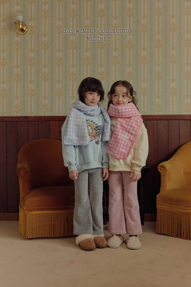 Melikey - Korean Children Fashion - #kidsshorts - Velour Bootcut Pants - 6