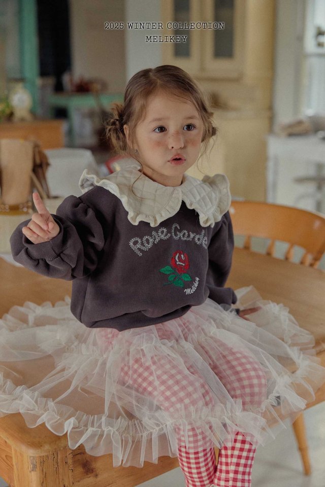 Melikey - Korean Children Fashion - #kidsshorts - Rose Garden Sweatshirt - 3