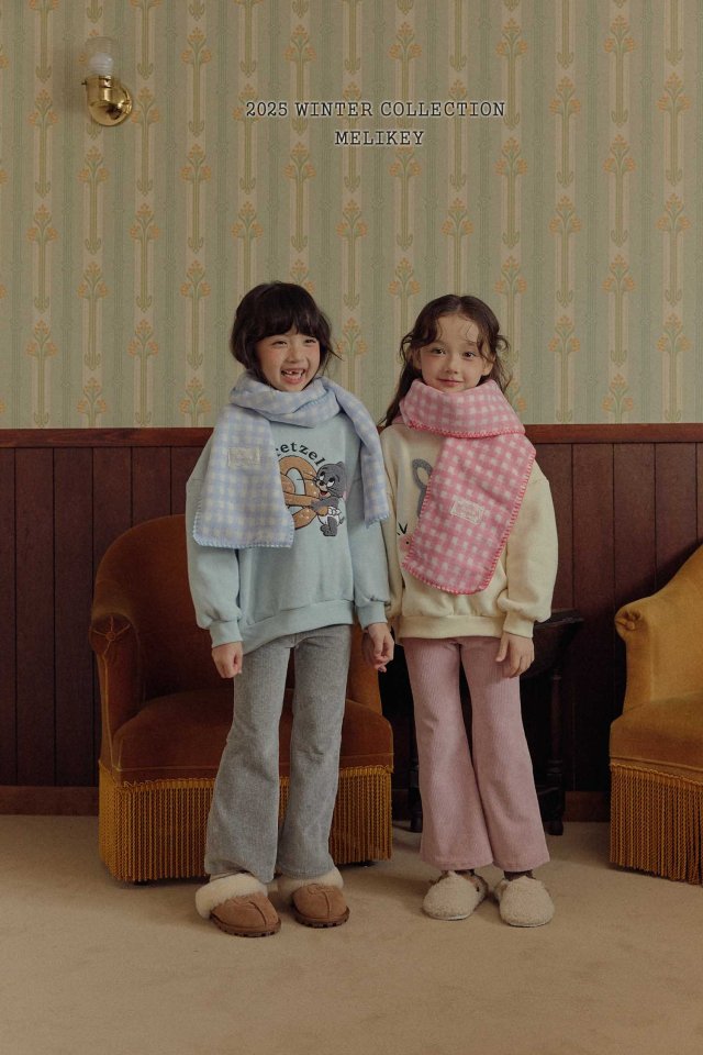 Melikey - Korean Children Fashion - #kidsstore - Velour Bootcut Pants - 7