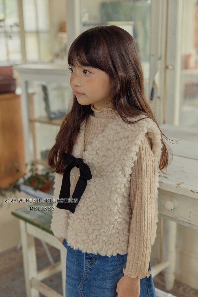 Melikey - Korean Children Fashion - #kidsstore - Fleece Vest - 3