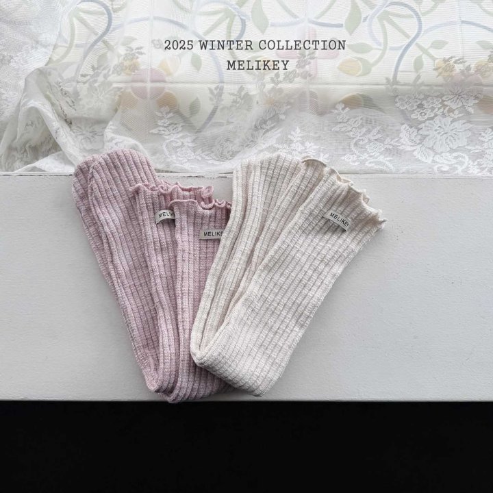 Melikey - Korean Children Fashion - #kidzfashiontrend - Boca Ribbed Long Socks - 2