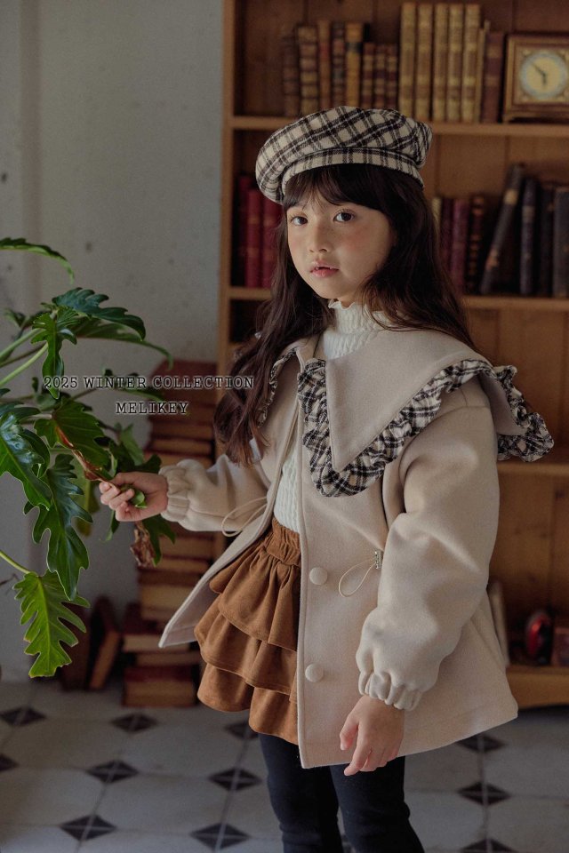 Melikey - Korean Children Fashion - #kidzfashiontrend - Wool Check Beret - 12