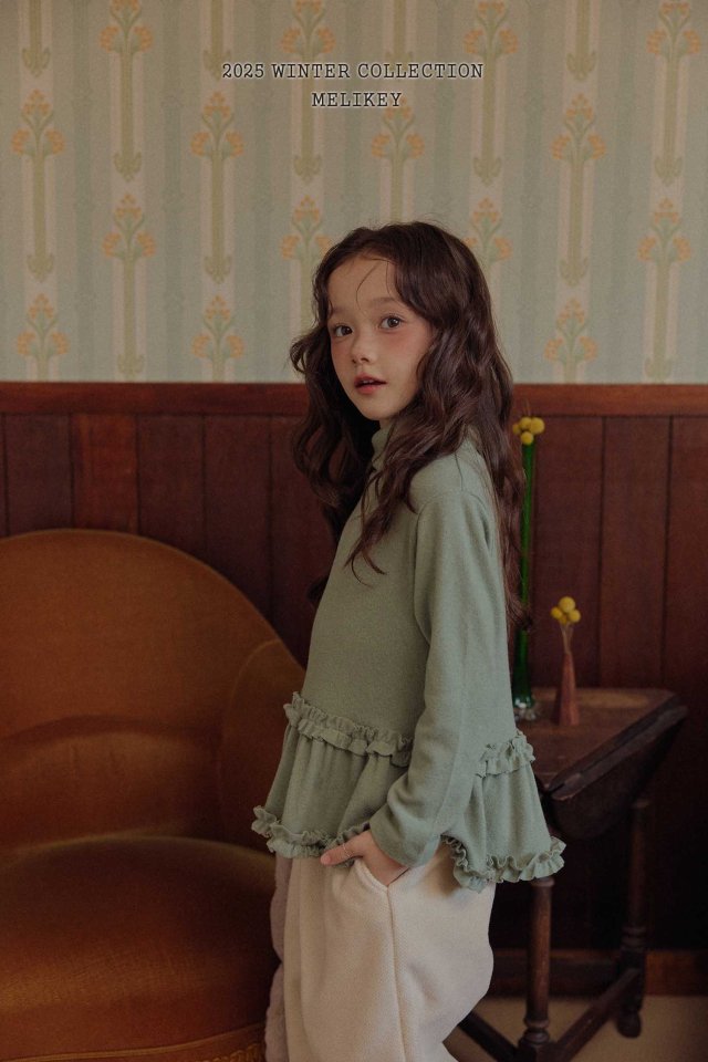 Melikey - Korean Children Fashion - #kidzfashiontrend - Tutu Frill Turtleneck Tee - 5
