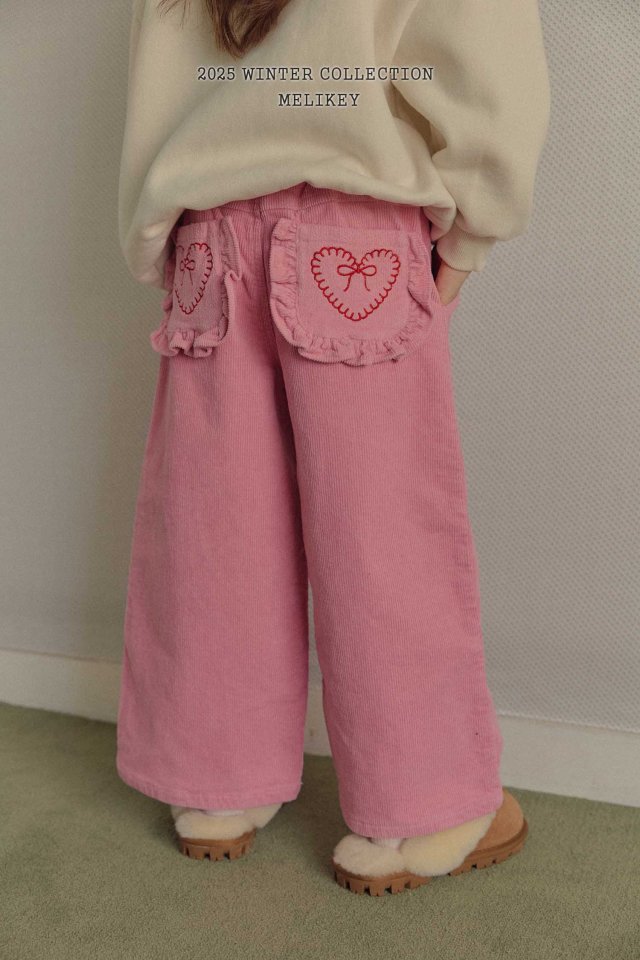 Melikey - Korean Children Fashion - #kidzfashiontrend - Lovely Ribbon Wide Pants - 7