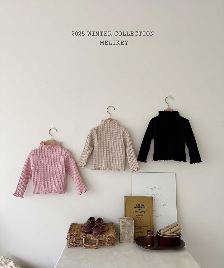 Melikey - Korean Children Fashion - #littlefashionista - Cable Knit Tee - 11