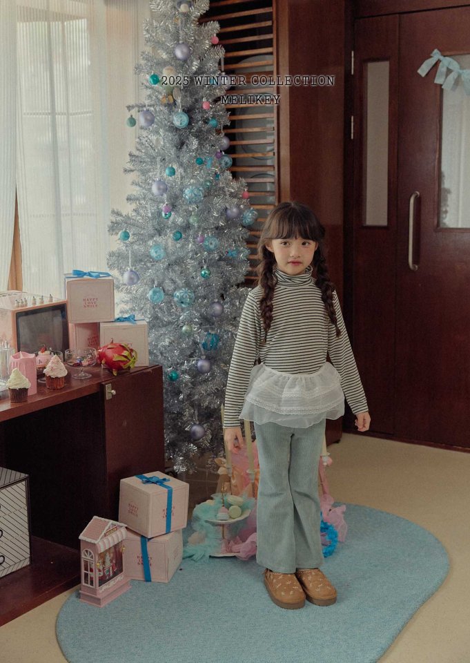 Melikey - Korean Children Fashion - #littlefashionista - Velour Bootcut Pants - 10