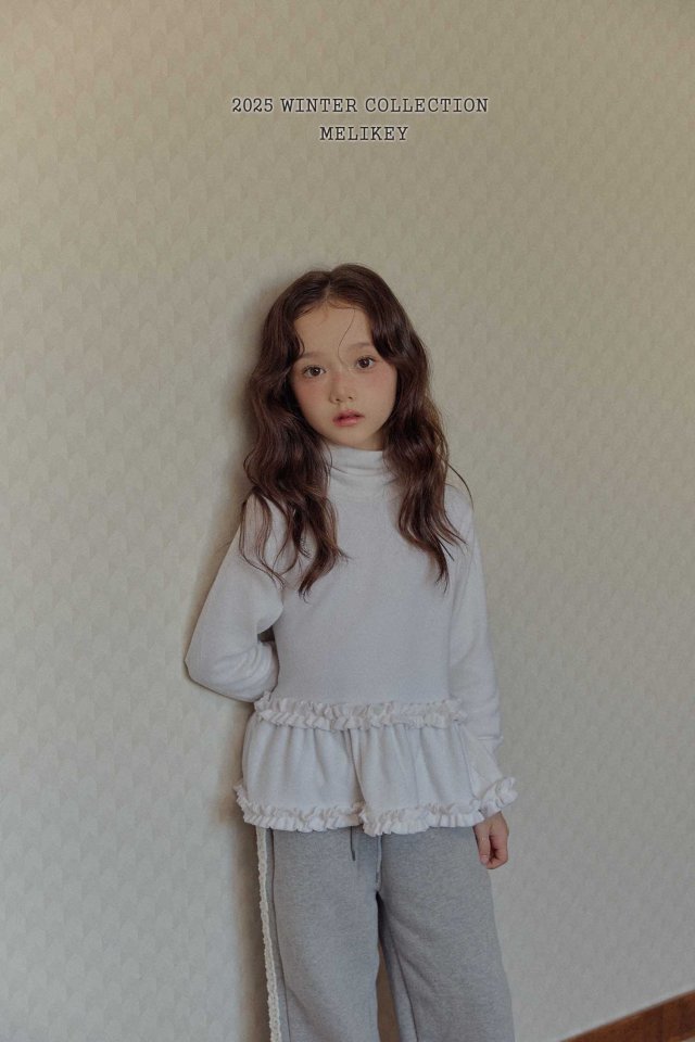 Melikey - Korean Children Fashion - #littlefashionista - Tutu Frill Turtleneck Tee - 7