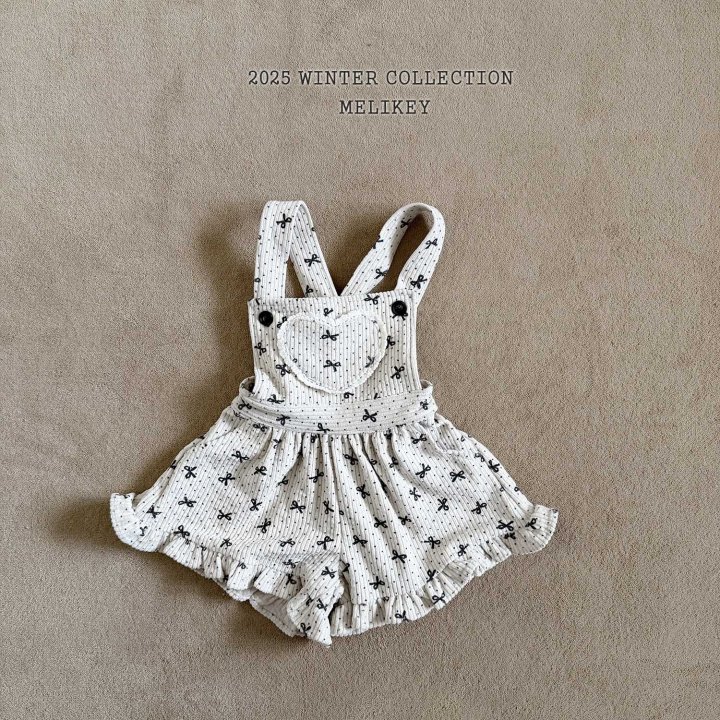 Melikey - Korean Children Fashion - #littlefashionista - Ribbon Dot Frill Suspender Pants - 11