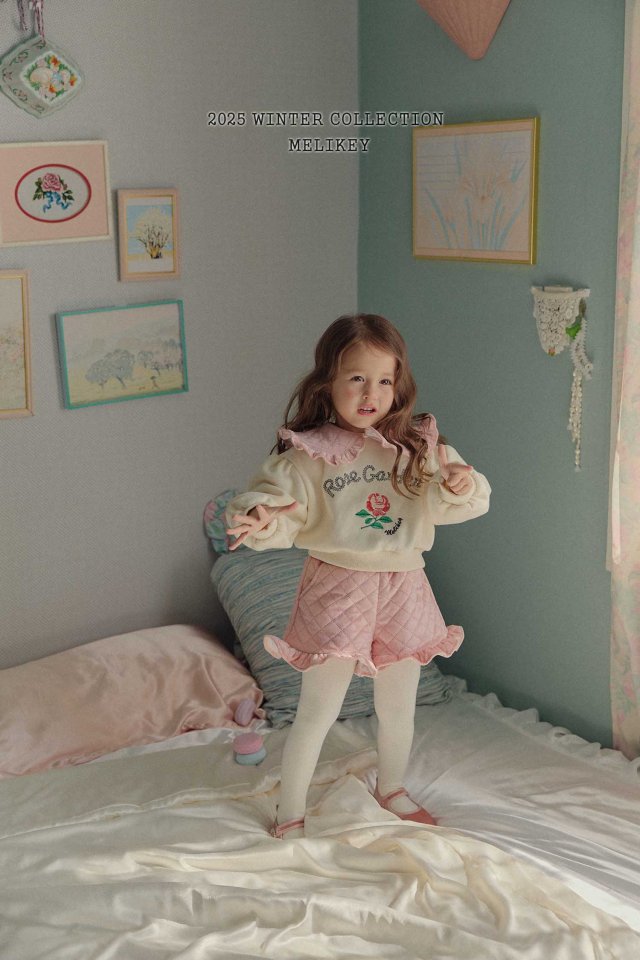 Melikey - Korean Children Fashion - #littlefashionista - Quilted Frill Shorts - 6