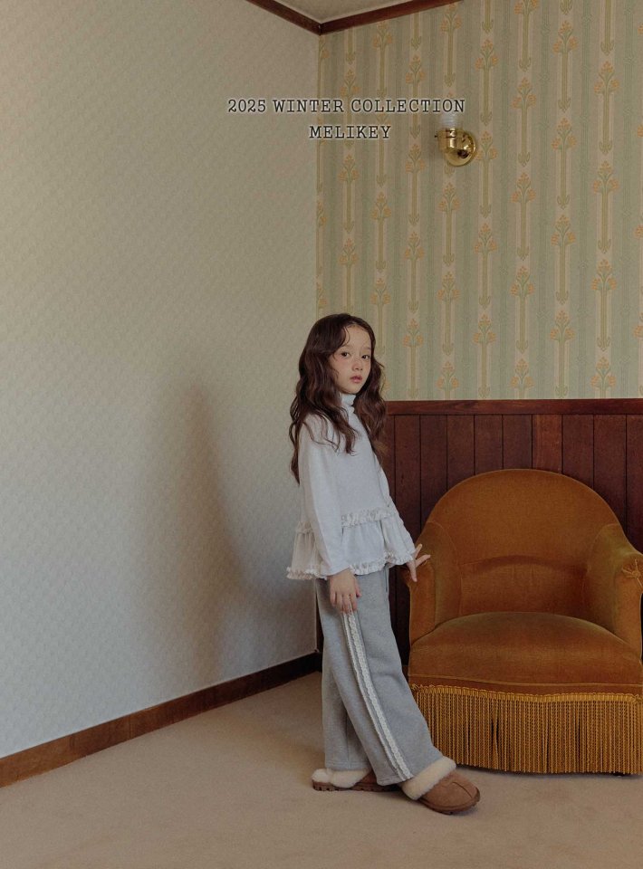 Melikey - Korean Children Fashion - #magicofchildhood - Tutu Frill Turtleneck Tee - 8