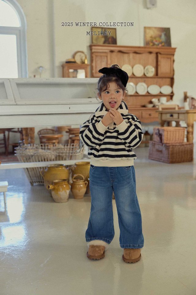 Melikey - Korean Children Fashion - #magicofchildhood - High Neck Button Sweatshirt - 3