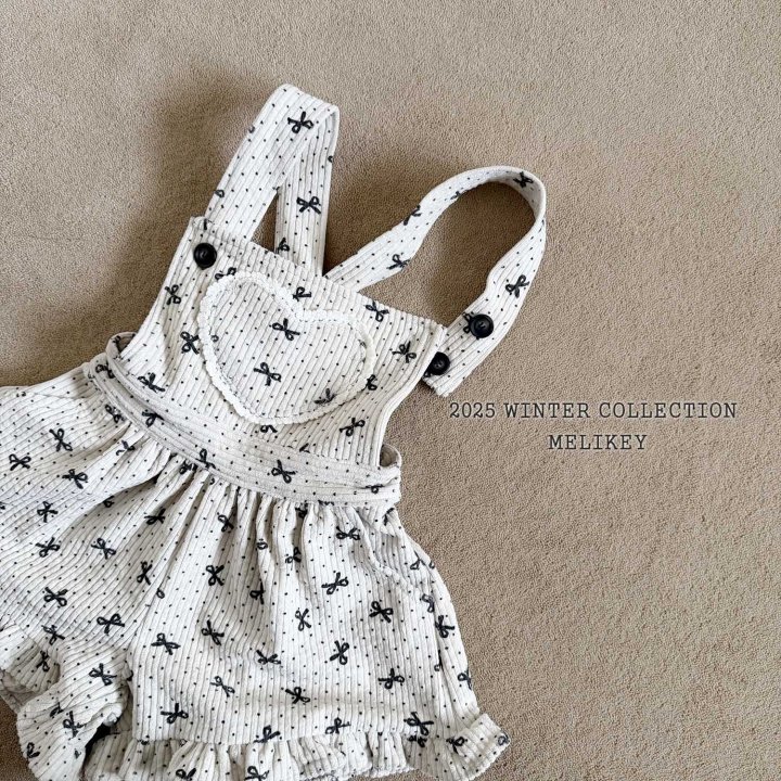 Melikey - Korean Children Fashion - #magicofchildhood - Ribbon Dot Frill Suspender Pants - 12