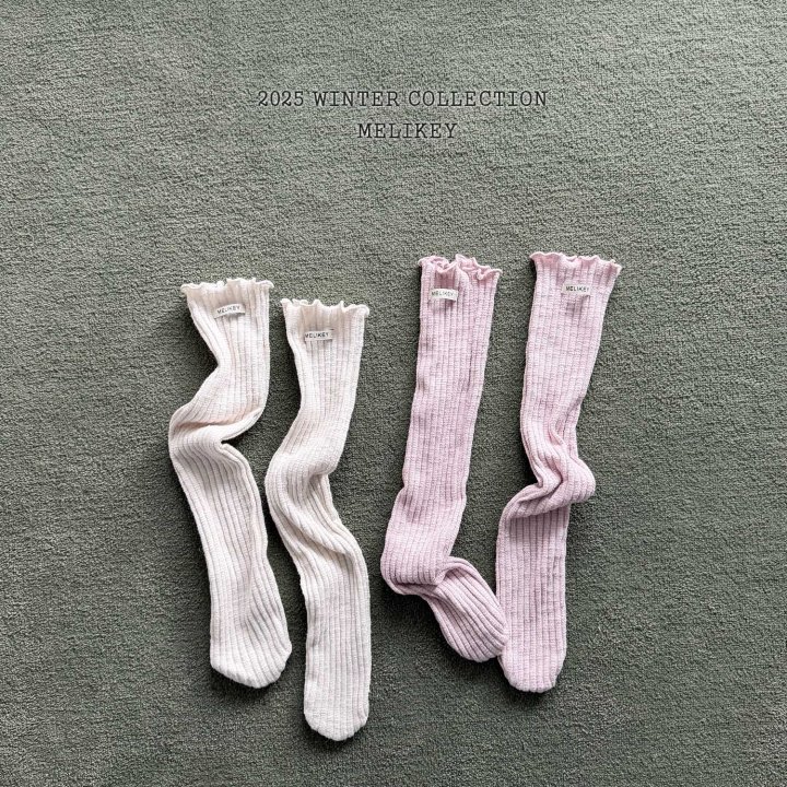 Melikey - Korean Children Fashion - #minifashionista - Boca Ribbed Long Socks - 6