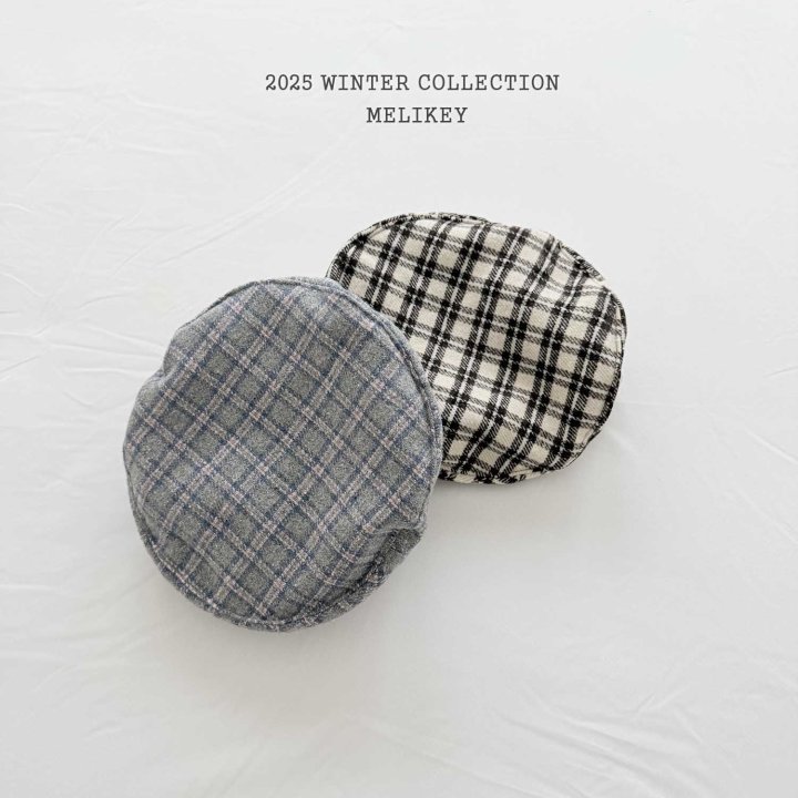 Melikey - Korean Children Fashion - #minifashionista - Wool Check Beret - 2