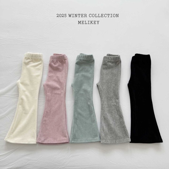 Melikey - Korean Children Fashion - #minifashionista - Velour Bootcut Pants - 12