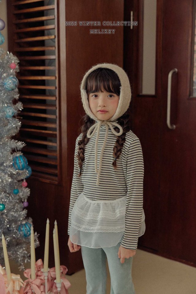Melikey - Korean Children Fashion - #minifashionista - Merry Stripe Turtleneck Tee - 10