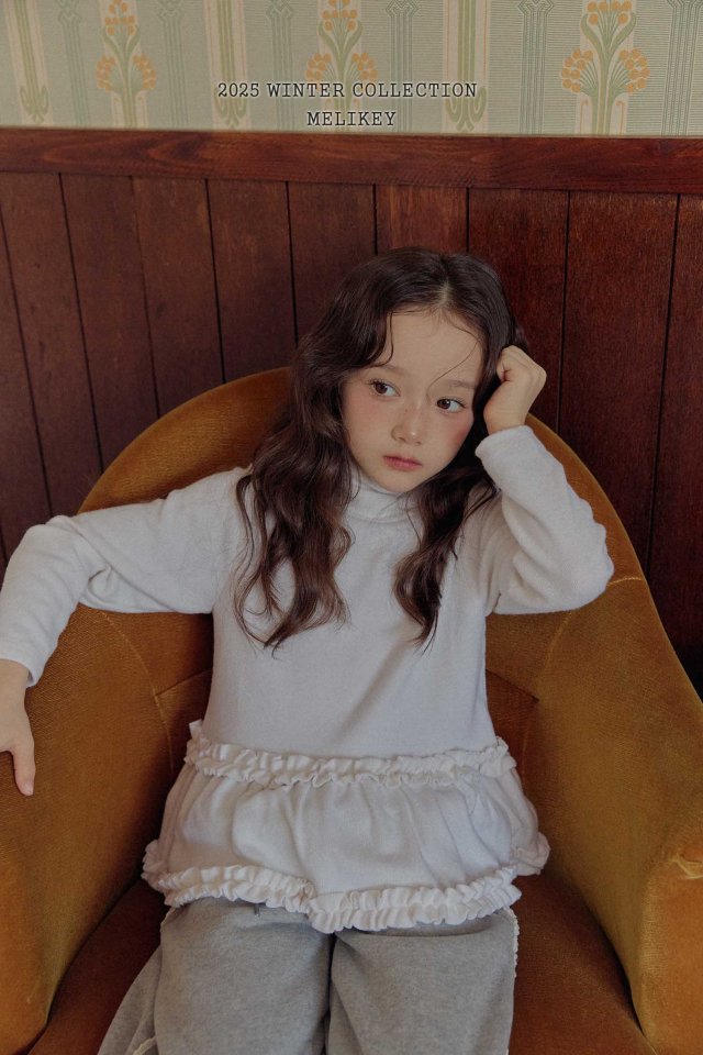 Melikey - Korean Children Fashion - #minifashionista - Tutu Frill Turtleneck Tee - 9