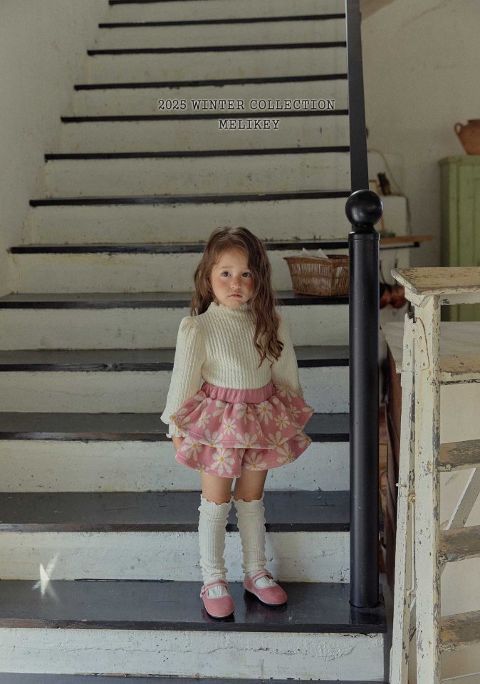 Melikey - Korean Children Fashion - #minifashionista - Knit Rib Puff Tee - 7