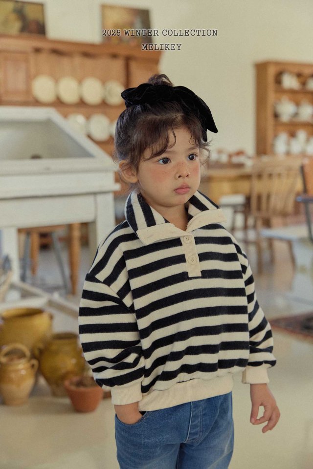 Melikey - Korean Children Fashion - #magicofchildhood - High Neck Button Sweatshirt - 4